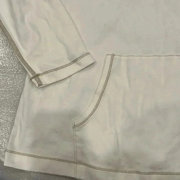 ❤️2/$30❤️[XL]Eddie Bauer Cream LS Scoop Neck  Hoodie-NWOT - Picture 4 of 4